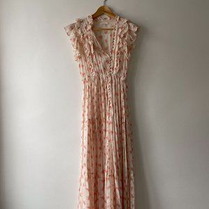 doen pink floral dress XS